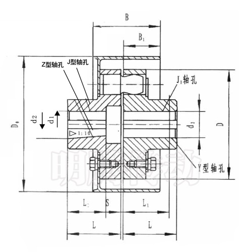 LXZ型帶制動(dòng)輪彈性柱銷聯(lián)軸器圖紙