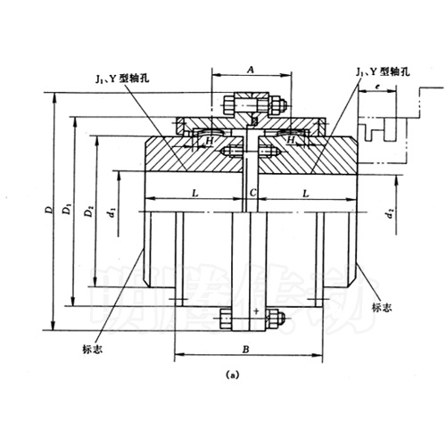 GIICL型鼓形齒式聯(lián)軸器圖紙