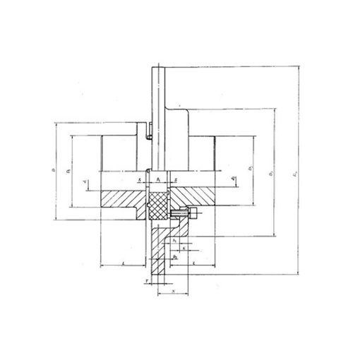 LXP型帶制動(dòng)盤(pán)星形彈性聯(lián)軸器基本參數(shù)和主要尺寸