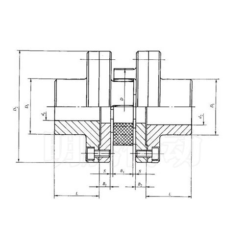 LXS型雙法蘭星型彈性聯(lián)軸器圖紙